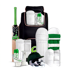 Kit de cricket complet CA Pro 1000 Junior avec batte en saule anglais, design ambidextre, sac de rangement léger et équipement de protection - Product Image 1