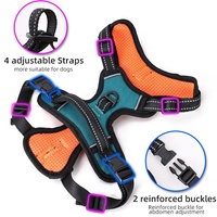 Ensemble de laisse de collier de chien en tissu doux et respirant du fabricant Harnais tactique réfléchissant pour animaux de compagnie pour chiens
