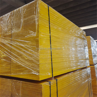 Panneau de contreplaqué de coffrage en pin triple couche jaune imperméable 2000x500x21mm