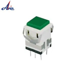 ABILKEEN KD2 Series Mini Plastic Push Button Switch 17.2*17.2 ON-ON Latching Plastic Push Button with 6Pin Solder Terminal