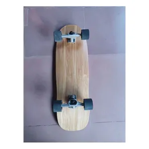 Papan panjang kustom dan dek Skateboard kayu Maple Kanada dengan papan selancar tanah kustom cetak amplas Transfer OEM Skateboard