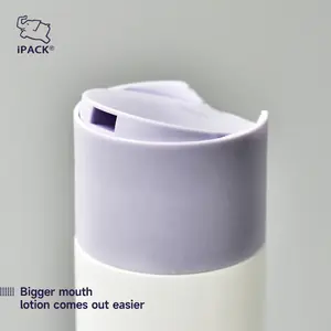Luxus Custom Logo Conditioner Shampoo Kosmetik Verpackung White Lotion Hdpe Plastic Squeeze 250ml Plastik flasche mit Scheiben deckel