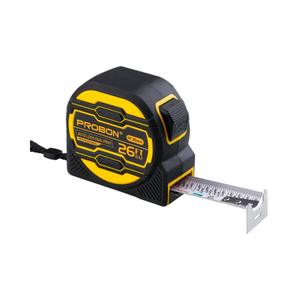 Nouveau ruban à mesurer en acier de haute qualité transfrontalier de 8 m (26 pieds) imprimé recto verso, <span class=keywords><strong>règle</strong></span> de boîte, ruban à mesurer en pouces impériaux - Product Image 1