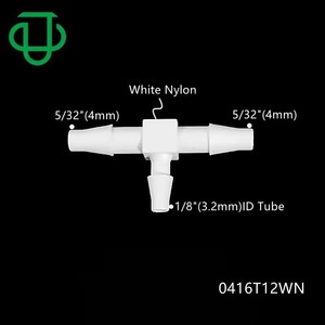 Réducteur en T en nylon Jiyou à diamètre égal, type T, collecteur à 3 voies avec connecteur cannelé pour raccord de tuyau en caoutchouc - Product Image 2