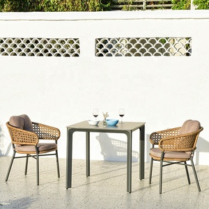 Ensemble <span class=keywords><strong>de</strong></span> meubles en rotin tressé pour <span class=keywords><strong>jardin</strong></span>, prêt à être expédié, table <span class=keywords><strong>de</strong></span> patio <span class=keywords><strong>de</strong></span> 2,2 m avec 6 à 8 chaises, vente chaude, table en bois <span class=keywords><strong>plastique</strong></span> d'extérieur - Product Image 5