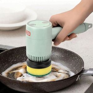 Electric Plastic Kitchen Cleaning Brush Nylon Bristles Multi-functional USB Rechargeable Rotary Scrubber Eco-friendly Cleaning - Product Image 3