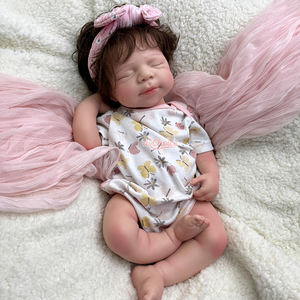18.5 "silikon yeniden doğmuş bebek tam silikon yumuşak vücut gerçekçi saç köklenme tombul yanaklar Pascale sanatçı koleksiyonu olarak - Product Image 2