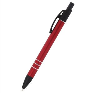 Retractable Black Plastic <b>Ballpoint</b> <b>Pen</b> with Silver Accents, Custom Logo Printed Promotional <b>Pen</b> for Office, School - Product Image 5