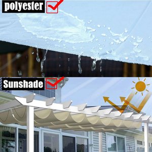 Auvent rétractable imperméable pour l'extérieur, pergola de jardin, voile d'<span class=keywords><strong>ombrage</strong></span> télescopique ondulée, filets d'<span class=keywords><strong>ombrage</strong></span>, tonnelle, voile d'<span class=keywords><strong>ombrage</strong></span> pour la cour, bâche pare-soleil - Product Image 4