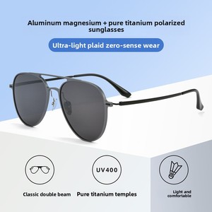 Lunettes <span class=keywords><strong>de</strong></span> <span class=keywords><strong>soleil</strong></span> ultra-légères en <span class=keywords><strong>aluminium</strong></span>, magnésium et titane pur, lunettes <span class=keywords><strong>de</strong></span> <span class=keywords><strong>soleil</strong></span> polarisées noires <span class=keywords><strong>haut</strong></span> <span class=keywords><strong>de</strong></span> <span class=keywords><strong>gamme</strong></span> résistantes aux UV pour l'extérieur - Product Image 5