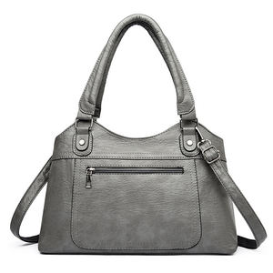 Sac fourre-tout pour femme, nouveau style 2026, tendance, fermeture éclair, doublure en polyester. Sac à main portable pour femme en PU de haute qualité, antivol - Product Image 2