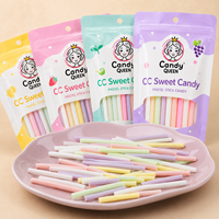 CC Candy Fruitpoeder Sticks Zoetzuur Strooivulling Meerkleurig Zachte Textuur OEM Groothandel Bulk Private Label Aangepaste Verpakking