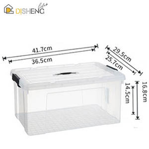 Grandes recipientes de armazenamento plásticos transparentes da caixa 55L <span class=keywords><strong>80L</strong></span> 105L do armazenamento para a roupa livros caixas de armazenamento home - Product Image 2