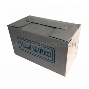 Fresco corrugado cajas personalizadas para mariscos inmersión encerado caja con la función a prueba de agua aislado, caja de cartón