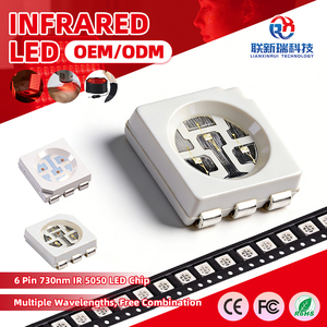 ชิป LED <span class=keywords><strong>IR</strong></span> 0.2W 5050 SMD สำหรับการใช้งานที่แม่นยำ<span class=keywords><strong>730nm</strong></span> UV แบบ6ขา365nm - Product Image 1