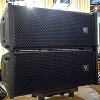 Système de sonorisation PA H2A Dual Line Array actif à deux haut-parleurs de 10 pouces, puissance de 1600 W (RMS), en contreplaqué noir, pour spectacles en direct en extérieur, concerts