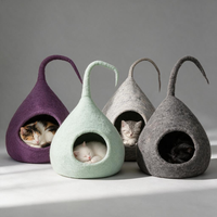 Lit pour chat en feutre de laine écologique personnalisé OEM, multifonctionnel, pour chats