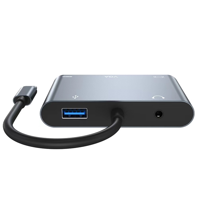 5 in 1 HUB USB C Type C to 4K HDTV VGA USB 3.0 Audio Port PD Charging USB-C Hub Cable Adapter