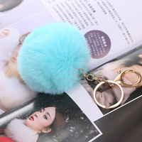 Porte-clés Pompon 8cm Kawaii Accessoires en Gros Boule de Fourrure Porte-clés