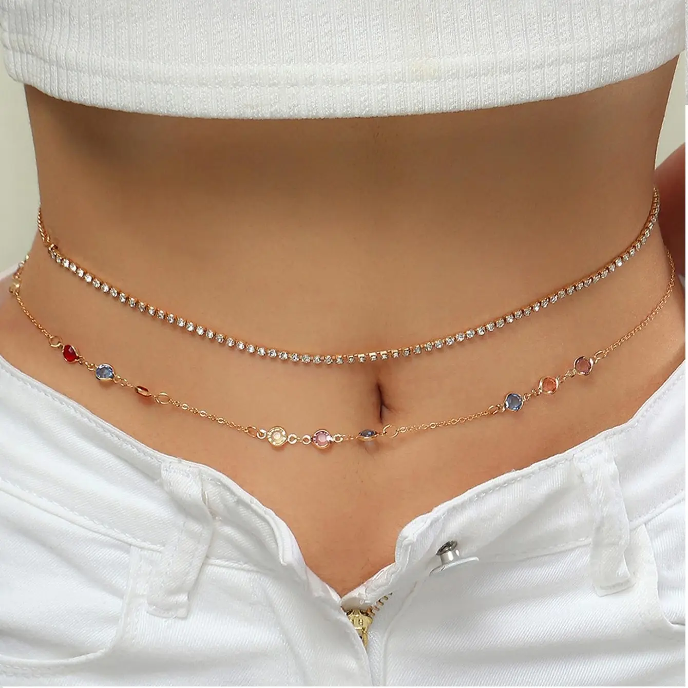 Sexy Pretty beach Wind Body chain Shell Butterfly pearl leaf small conch waist chain Fashion Jewelry Body Chain