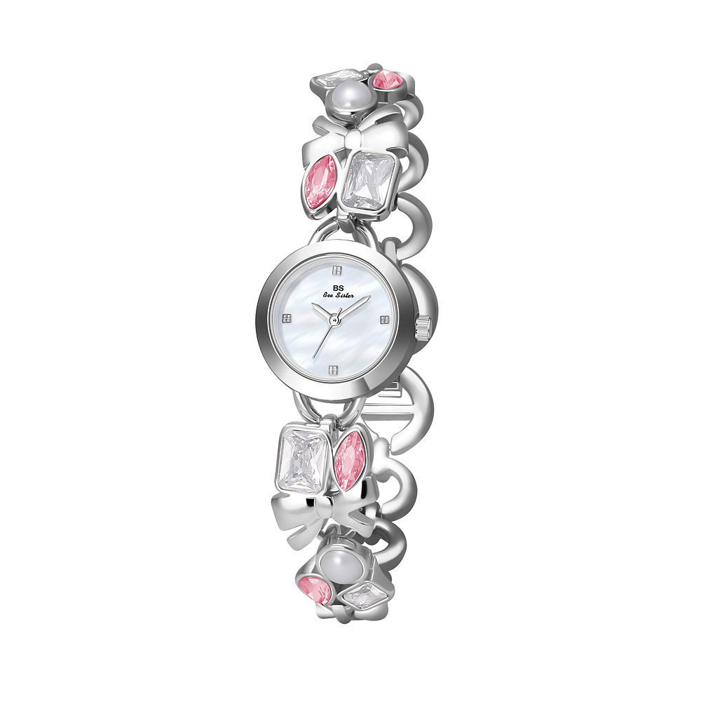 เพชรสีชมพูขาวเงิน