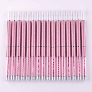 Ensemble de pinceaux à ongles rose nacré avec logo personnalisé pour ongles, poudre acrylique 3D, pinceau plat rond pour gel, liner, dégradé ombré, peinture, manucure - Product Image 4