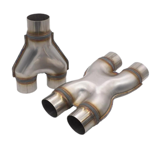 Usine en gros <span class=keywords><strong>Performance</strong></span> universelle aluminisé 409 système d'échappement en acier inoxydable 51mm-89mm tuyau en Y de connexion - Product Image 3