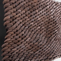 Sculpture sur bois 3D couleur bois originale sculpture circulaire en trois dimensions peinture décorative décoration murale en bois art