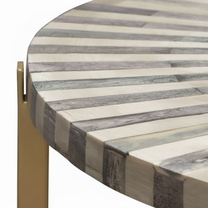 Taburete con incrustaciones de hueso, diseño Floral, decoración del hogar, incrustaciones de hueso para el hogar, taburete de resina negra para sala de estar/muebles - Product Image 1