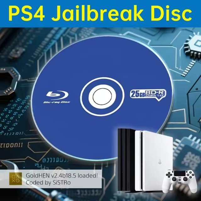 PS5 PS4 Jailbreak Boot Disc Advanced BD-J Bootable CD Compatible with Firmware 9.00V to 13.0V upgrade software