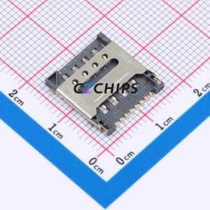 ZX-MSIM-281.5J SIM Card Connector SMD Connector Flip Cover Type Micro SIM Card Card Holder 1.5mm - Product Image 1