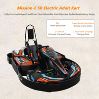 Go Karts Eléctricos Comerciales X-KART 48V 45AH, Go Kart de Carreras Eléctrico de Alto Rendimiento con Diseño de Batería Intercambiable