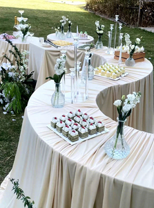 Support de présentation en métal courbé pour table de fête, design serpentin, pour pique-niques en plein air et décoration de mariages - Product Image 2