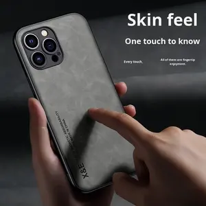 Étui de luxe YLXZ en cuir de mouton magnétique, fin, antichoc, <span class=keywords><strong>tout</strong></span>-en-un, pour hommes d'affaires, compatible iPhone 17/16/15/14/13 Pro avec protection d'objectif - Product Image 4