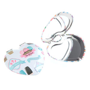 <span class=keywords><strong>Mini</strong></span> miroir de vanité rond en aluminium, <span class=keywords><strong>UFO</strong></span>, Portable, Double face, pliable, fabrication - Product Image 2