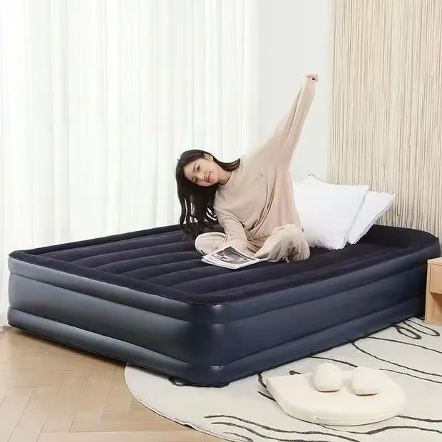 OBL 67628 में बनाया के साथ-हुजूम Inflatable हवा बिस्तर तकिया इलेक्ट्रिक पंप पर्यावरण के अनुकूल पीवीसी