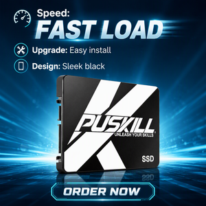 PUSKILL ฮาร์ดดิสก์ SSD แบบ SATA ขนาด 2.5 นิ้ว สำหรับคอมพิวเตอร์ตั้งโต๊ะและแล็ปท็อป - Product Image 1
