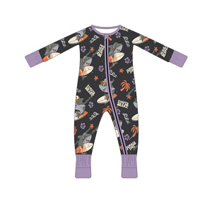 Combinaison décontractée en bambou et élasthanne pour bébé fille, imprimé requin, vêtements respirants JAYE - Product Image 4