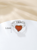 Bague d'éternité en acier inoxydable pour femme changement d'humeur couleur coeur cadeau Style classique pour fiançailles ou fête unisexe