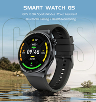 El mejor reloj inteligente original G5 de 1,43 pulgadas para hombres, pista de fitness para la salud, correr, Bluetooth, llamada, pantalla grande, redondo, AMOLED, GPS, reloj inteligente