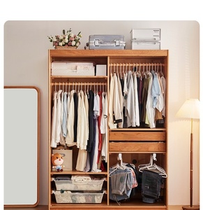 Vente en gros directe d'usine en stock à bas prix. Armoire et meuble de rangement en bois massif de style nordique moderne, écologique et gain de place - Product Image 6