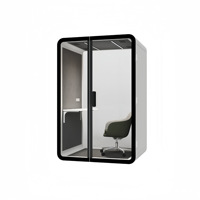 Cabine de bureau insonorisée mobile, cabine de réunion en verre à réduction de bruit pour réception d'entreprise, salle d'appels et de négociation