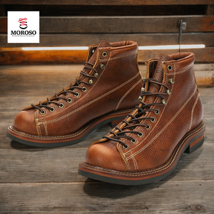 Scarponcini da Trekking alla Caviglia per <span class=keywords><strong>Uomo</strong></span> e Donna in Stile Europeo e Americano <span class=keywords><strong>con</strong></span> Fodera in Vera Pelle e Tomaia in Strato Superiore di Pelle Bovina dal Design Corto - Product Image 2