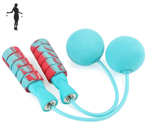 Corde à sauter lestée à capteur de vitesse en PVC avec logo personnalisé, équipement de sport d'intérieur sans fil avec grosse boule - Product Image 2
