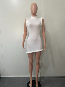 2024 nouveautés officielles femmes dames décontracté luxe élégant été blanc noir formel sortir Mini robe pour les femmes élégant - Product Image 2