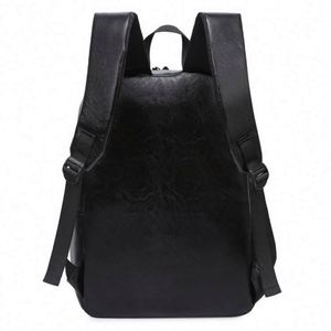 Free Sample 2023 top seller new <b>black</b> outdoor travel laptop leather <b>man</b> <b>backpack</b> with usb port - Product Image 4