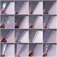 Film de laminage thermique transparent PET BOPP 3D à effet holographique floral, 330 mm * 200 m * 25 microns, rouleau de film de laminage, dureté douce pour ordinateur