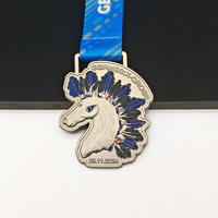 Médaille de récompense équestre personnalisée en fonte de qualité supérieure, trophée animal en alliage de zinc antique, jeton durable et élégant, souvenir