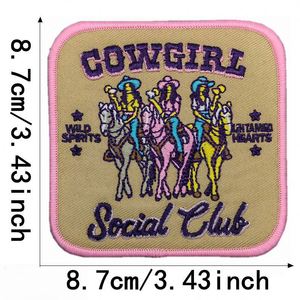Patch brodé thermocollant Howdy Cowboy I love Dads Cowgirl pour la décoration de vêtements, chapeaux et sacs - Product Image 2