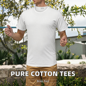 Camiseta Básica para Hombre, Manga Corta, Cuello Redondo, Algodón, Estilo Casual, Ropa Deportiva, Ropa de Calle - Product Image 2